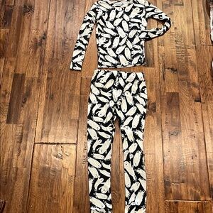 Black and White Ghost Pajama Set